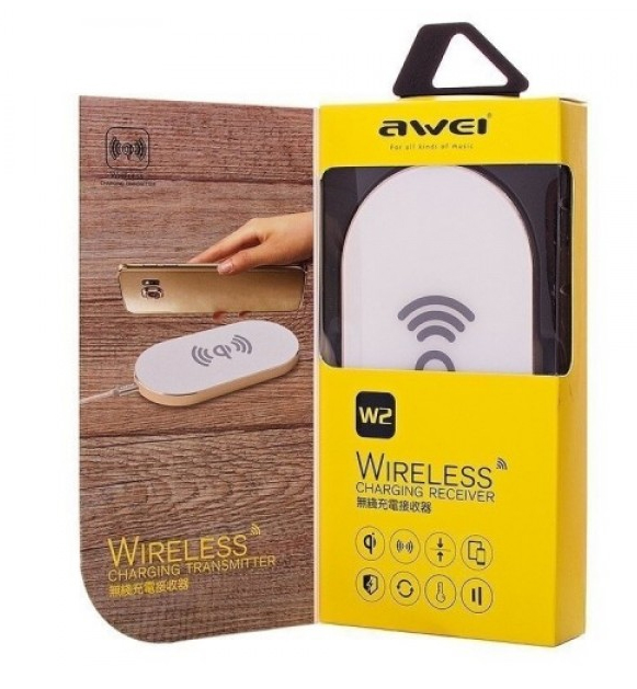 Беспроводное зарядное устройство Awei W2, беспроводная зарядка usb для iphone для андроид. Цвет: черный — изображение 6